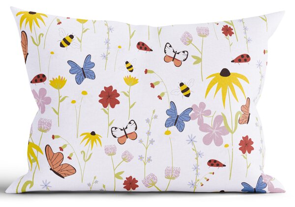 Bavlnená obliečka na vankúš Renforcé 50 × 70 cm - Motýliky