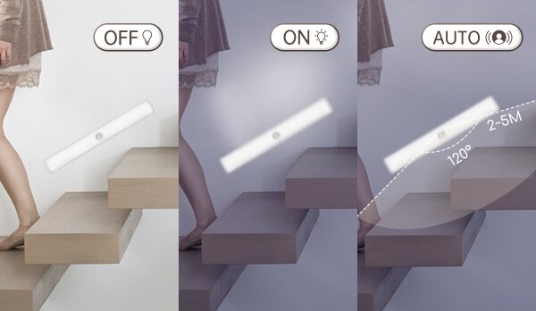 Aigostar LED nabíjacie osvetlenie nábytku so senzorom 1,5W 4000K 5V