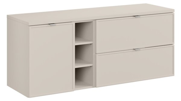 Comad Závesná skrinka Bella Cashmere s doskou 140 cm kašmír