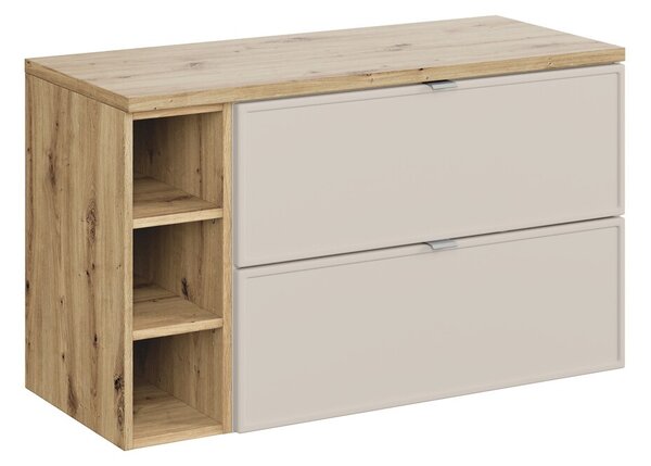 Comad Závesná skrinka Bella Cashmere s doskou 100 cm kašmírová/dub artisan