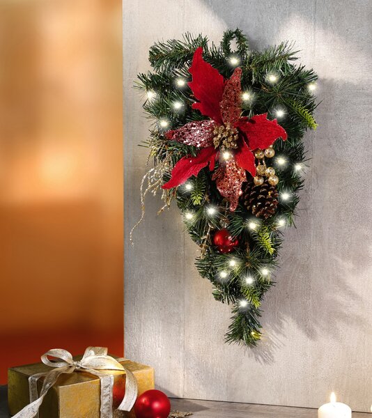 Die moderne Hausfrau LED nástenná dekorácia Vianočné srdce