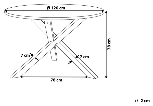 Jedálenský stôl biela svetlé drevo MDF kaučuk ø 120 cm okrúhly tvar pre 4 osoby moderný škandinávsky štýl kuchyňa jedáleň