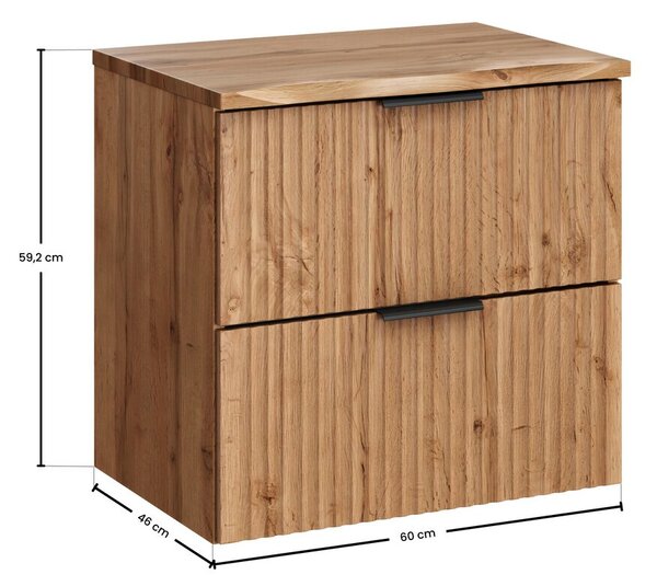 Comad Závesná skrinka Casad Nature s doskou 60 cm dub wotan