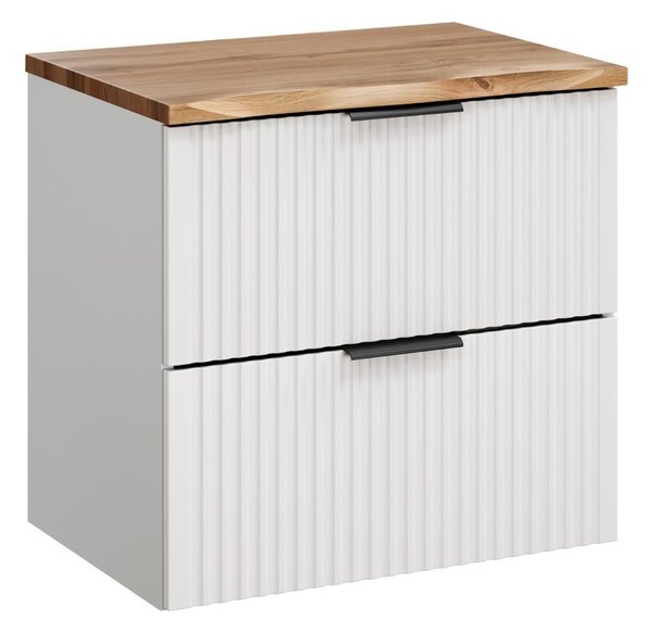 Comad Závesná skrinka Casad Nature s doskou 60 cm biela/dub wotan