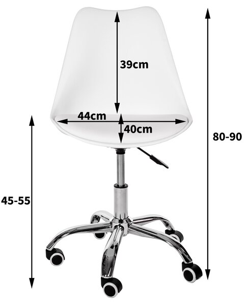 Ak furniture Otočná stolička FD005 biela