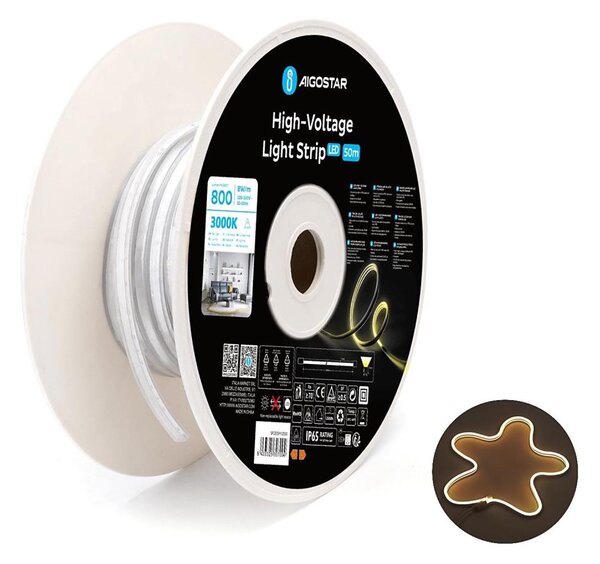 Aigostar - LED pás 50m LED/400W/230V 3000K IP65