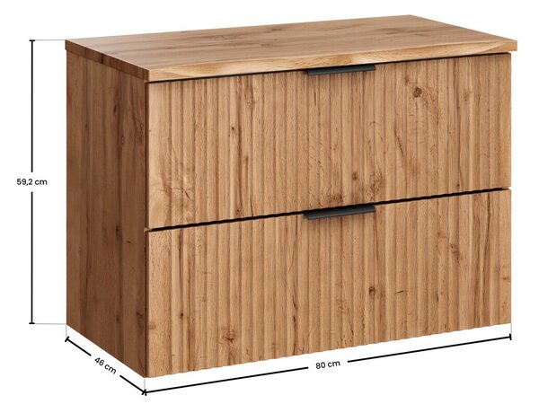 Comad Závesná skrinka Casad Nature s doskou 80 cm dub wotan