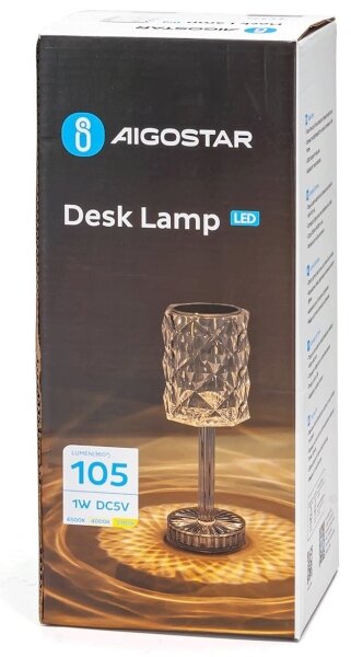 Aigostar- LED Stmievateľná nabíjacia lampa LED/1W/5V 2700/4000/6500K 1800mAh 26 cm