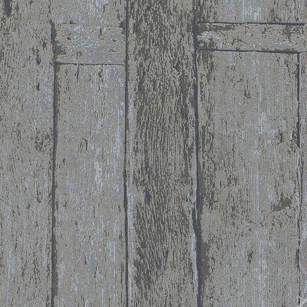 Vliesové tapety na stenu Imagine 31772, rozmer 10,05 m x 0,53 m, drevený obklad sivo-hnedý s výraznou štruktúrou, MARBURG