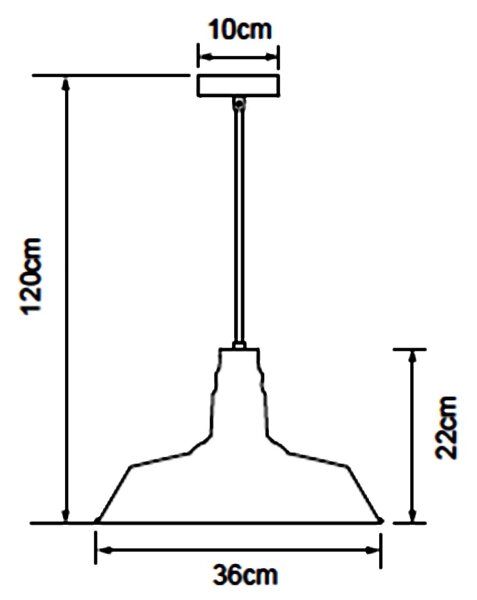 Aigostar - LED luster na lanku 1xE27/60W/230V pr. 36 cm čierna