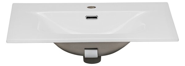 Comad Závesná skrinka Iconic so vstavaným umývadlom 80 cm ružová