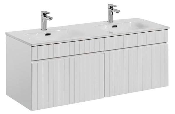 Comad Závesná skrinka Iconic Sky so zápustným umývadlom 120 cm biela