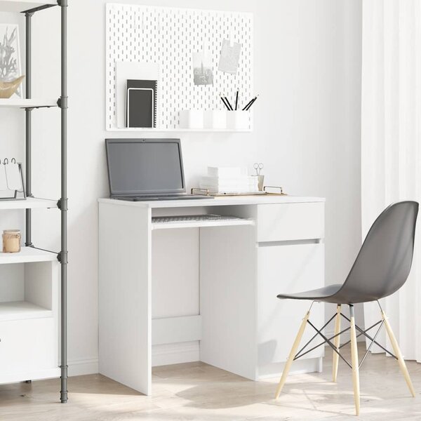 Maison Exclusive - písací stôl biely 86x49x76 cm drevený materiál