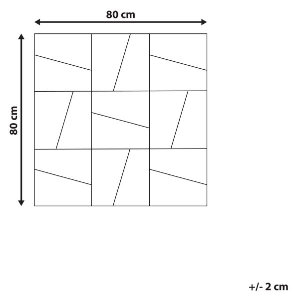 Nástenné zrkadlo strieborné sklo a MDF 80 x 80 cm štvorcové moderný štýl obývacia izba chodba