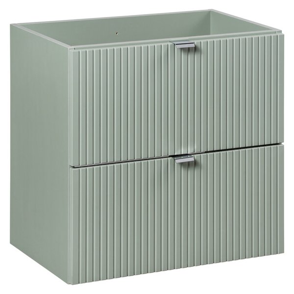 Comad Závesná skrinka Line Reed Green Beyond s doskou a umývadlom 80 cm zelená/dub casella