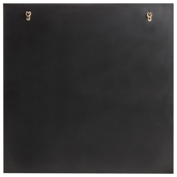 Nástenné zrkadlo strieborné sklo a MDF 80 x 80 cm štvorcové moderný štýl obývacia izba chodba