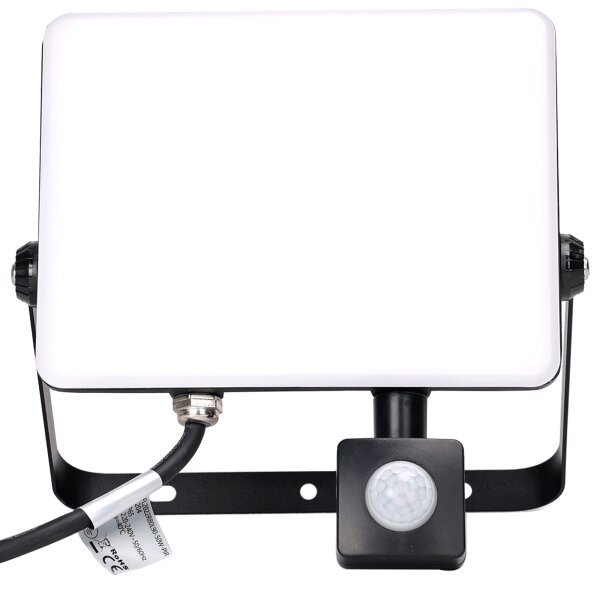 Aigostar - LED Reflektor so senzorom LED/50W/230V 4000K IP65 čierna