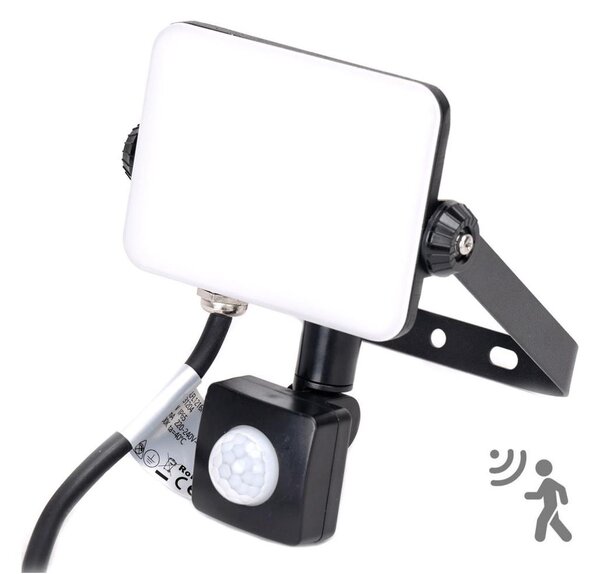 Aigostar - LED Reflektor so senzorom LED/20W/230V 4000K IP65 čierna