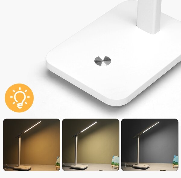 Aigostar - LED Stmievateľná stolná lampa LED/5W/5V 3000-6500K biela/čierna