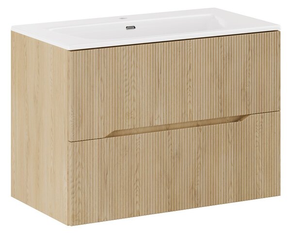 Comad Závesná skrinka Nordic Sky s umývadlom 80 cm dub cremona