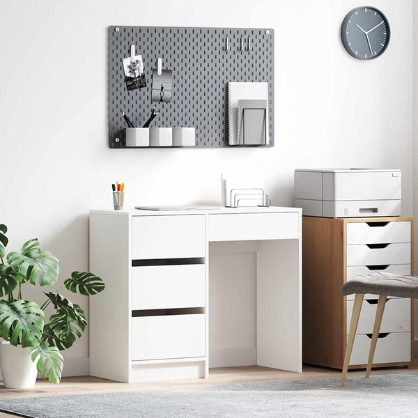 Maison Exclusive – písací stôl, biela drevotrieska, 90 x 37,5 x 75 cm