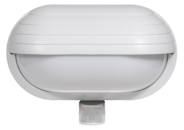 HADEX RIO vonkajšie nástenné svietidlo so senzorom 1xE27/60W/230V/IP44, biela farba