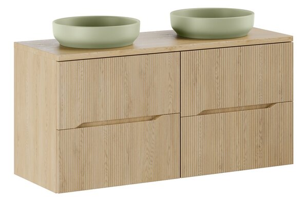 Comad Závesná skrinka Nordic River s umývadlom 120 cm dub cremona