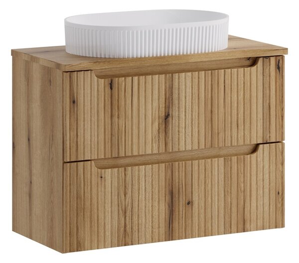 Comad Závesná skrinka Nova Beyond s doskou a umývadlom 80 cm dub coast evoke