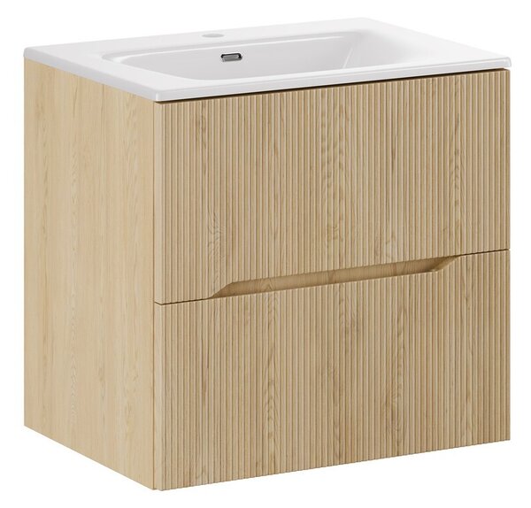 Comad Závesná skrinka Nordic s umývadlom 60 cm dub cremona