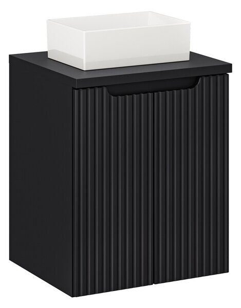 Comad Závesná skrinka Nova Black Gaja II s doskou a umývadlom 50 cm čierna