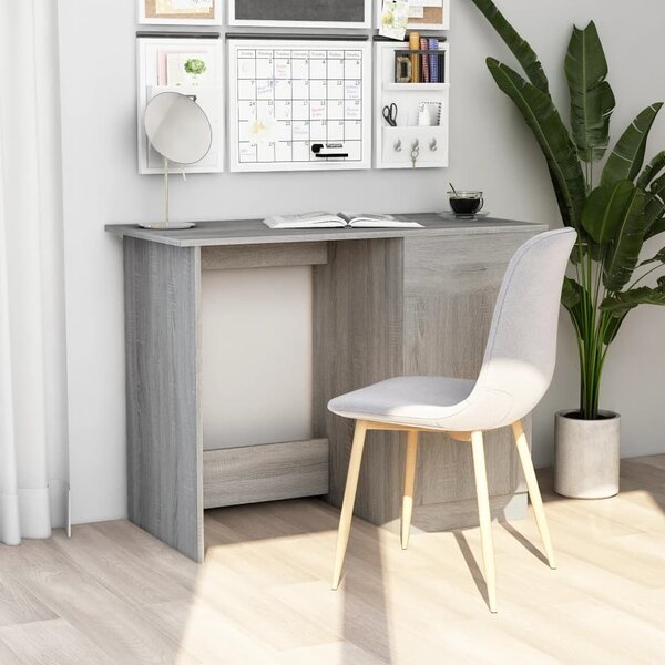 Maison Exclusive - písací stôl šedý Sonoma 100x50x76 cm drevený materiál