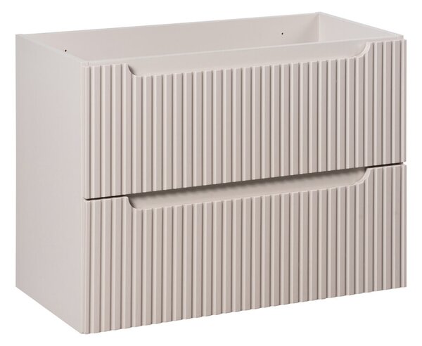 Comad Závesná skrinka pod umývadlo Nova Cashmere II s doskou 80 cm kašmír/dub coast evoke