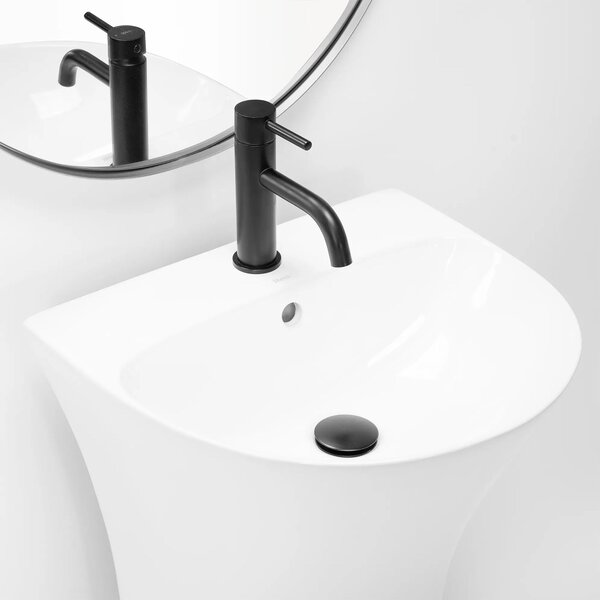 Rea Rita Slim, voľne stojace umývadlo 480x420x835mm, biela lesklá, REA-U9901