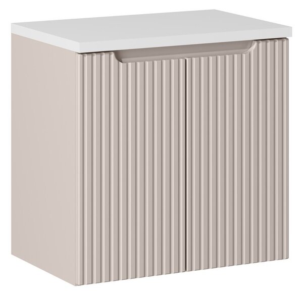 Comad Závesná skrinka Nova Cashmere I s doskou 60 cm kašmírová/biela