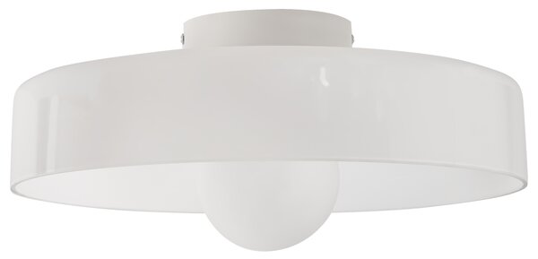 Stropná lampa biela sklenené tienidlo na strop na nízke stropy moderný štýl obývacia izba