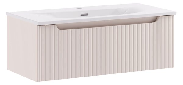 Comad Závesná skrinka Nova Cashmere Sky so zápustným umývadlom 80 cm kašmírová