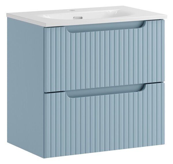 Comad Závesná skrinka Nova Denim Sky so zápustným umývadlom 60 cm modrá