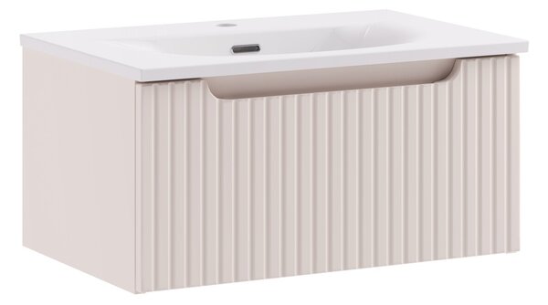 Comad Závesná skrinka Nova Cashmere Sky so zápustným umývadlom 60 cm kašmírová