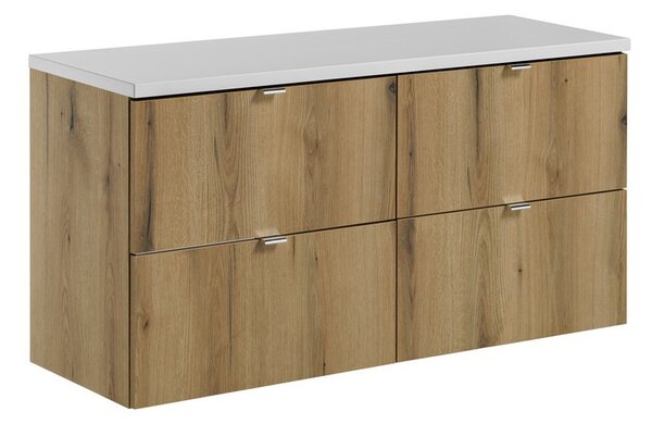 Comad Závesná skrinka Nova Dub s doskou 120 cm dub pobrežie evoke/biela