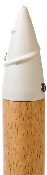 Záhradný slnečník svetlomodrý tyč z bukového dreva ⌀ 150 cm okrúhly nastaviteľný UV odolný retro štýl exteriér