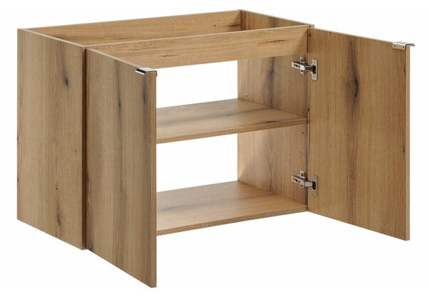 Comad Závesná skrinka pod umývadlo Nova Oak II s doskou 80 cm dub coast evoke