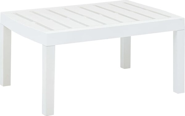Maison Exclusive - Záhradný stôl biely 78x55x38 cm plast
