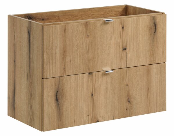 Comad Závesná skrinka pod umývadlo Nova Oak I s doskou 80 cm dub coast evoke