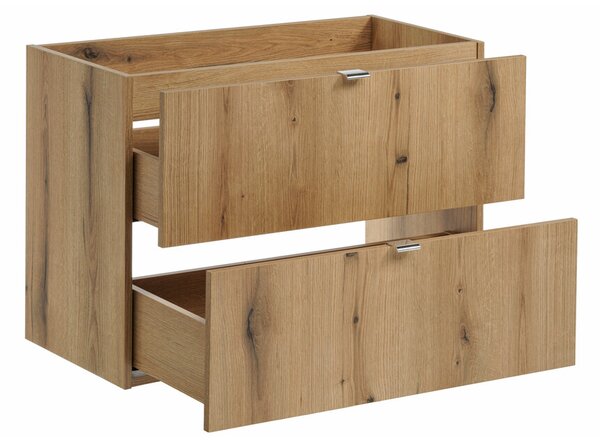 Comad Závesná skrinka pod umývadlo Nova Oak I s doskou 80 cm dub coast evoke