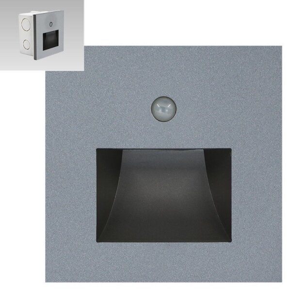 Emithor 70416 - LED Schodiskové svietidlo so senzorom SUNNY LED/1W/230V šedá