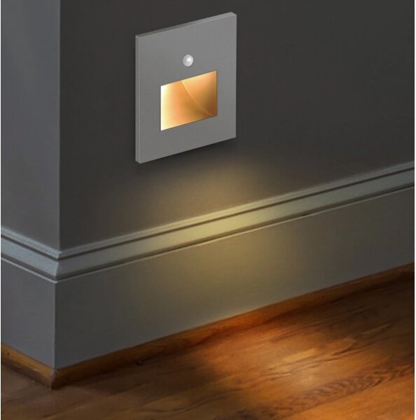 Emithor 70416 - LED Schodiskové svietidlo so senzorom SUNNY LED/1W/230V šedá
