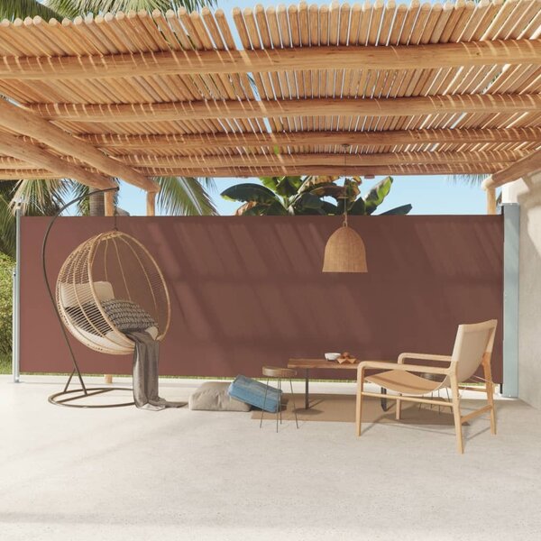Maison Exclusive – bočná markíza s výsuvom 180 x 600 cm, hnedá