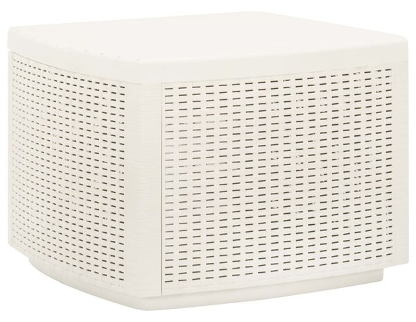 Maison Exclusive - Záhradný stôl biely 53x53x40 cm plast