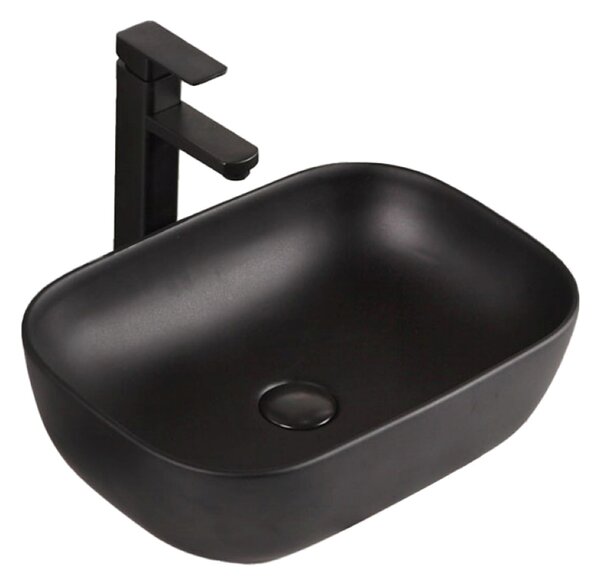Keramické umývadlo Black Matt 46X32 cm Montáž na dosku Veľké