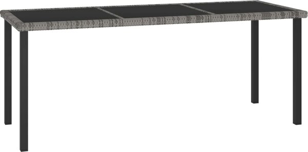Maison Exclusive - Záhradný jedálenský stôl sivý 180x70x73 cm polyratanový
